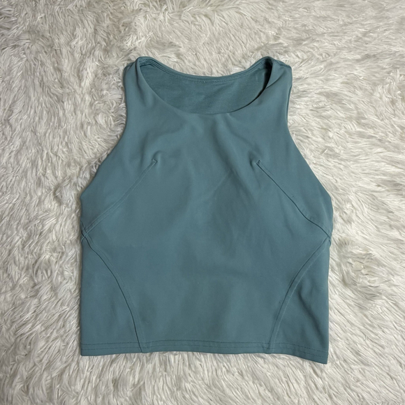 Lululemon Wunder Train Racerback Tank Top Tidal Teal Sz 4 Yoga Workout - Picture 3 of 6